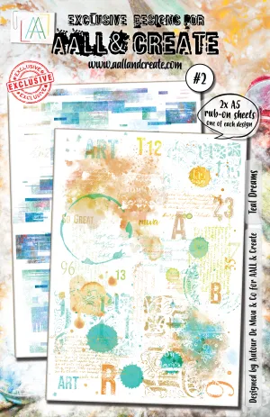 AALL and Create Rub-Ons - Teal Dreams