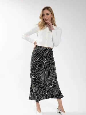 ABSTRACT PRINT SLIP SKIRTT