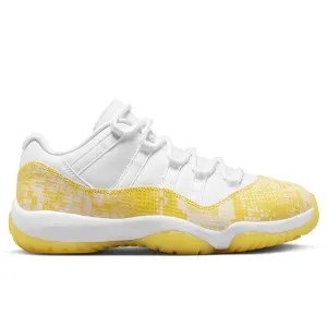 Air Jordan 11 Retro Low Women's Yellow Snakeskin - White/Tour Yellow/Sail