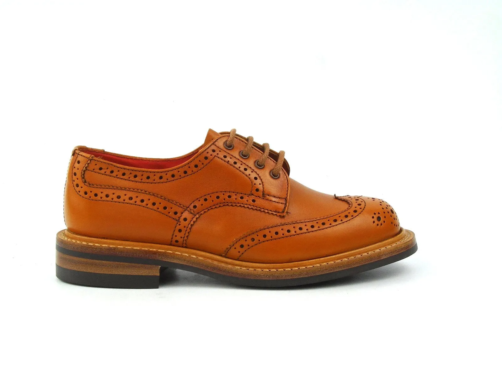 Anne Ladies Brogue Shoe - Acorn