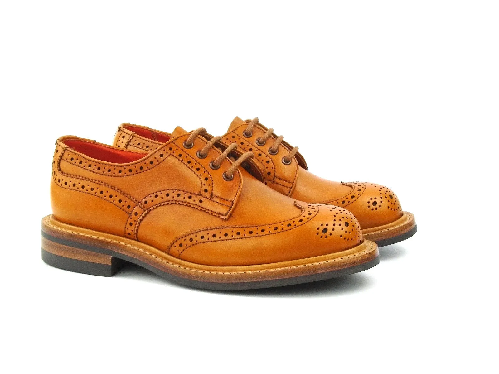 Anne Ladies Brogue Shoe - Acorn