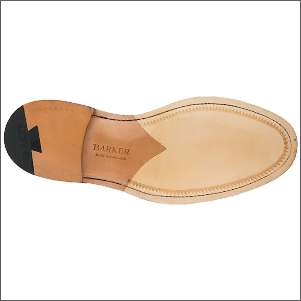 Barker Bailey Navy Hand Painted Derby Wingtip Brogue Size 9.5@