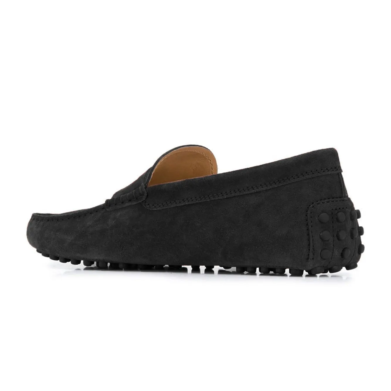 Black Suede Alcalde Penny Driving Loafers