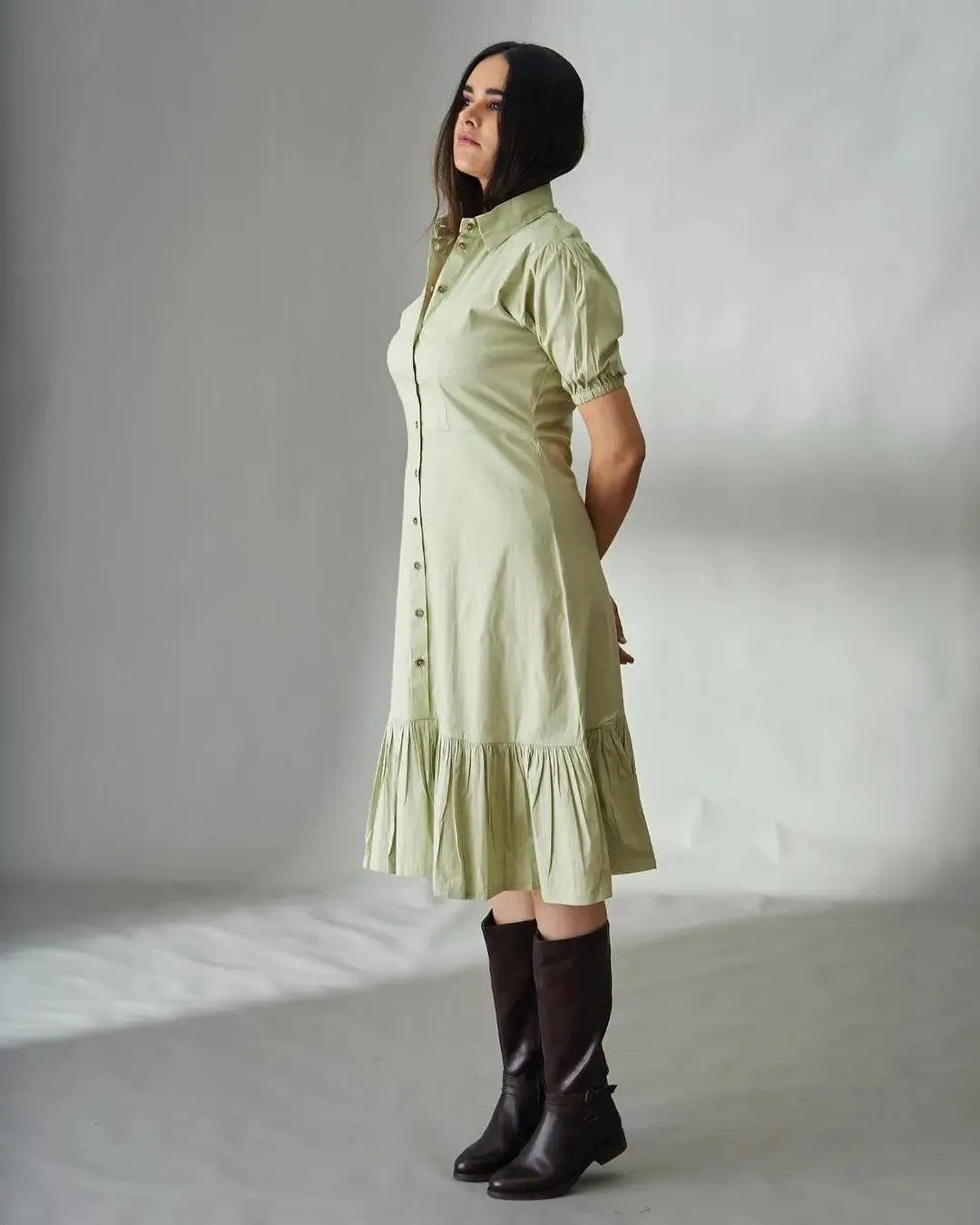 Button Down Shirt Midi Dress