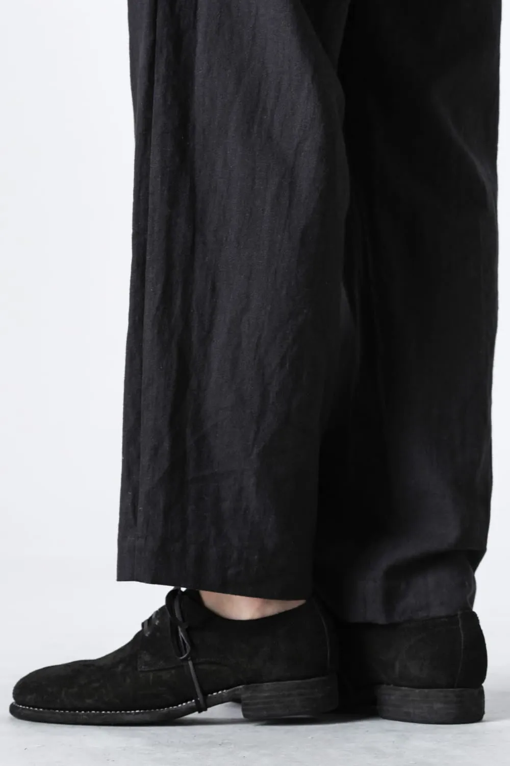 Classic Derby Shoes Laced Up Single Sole - Horse Reverse - 992X Black