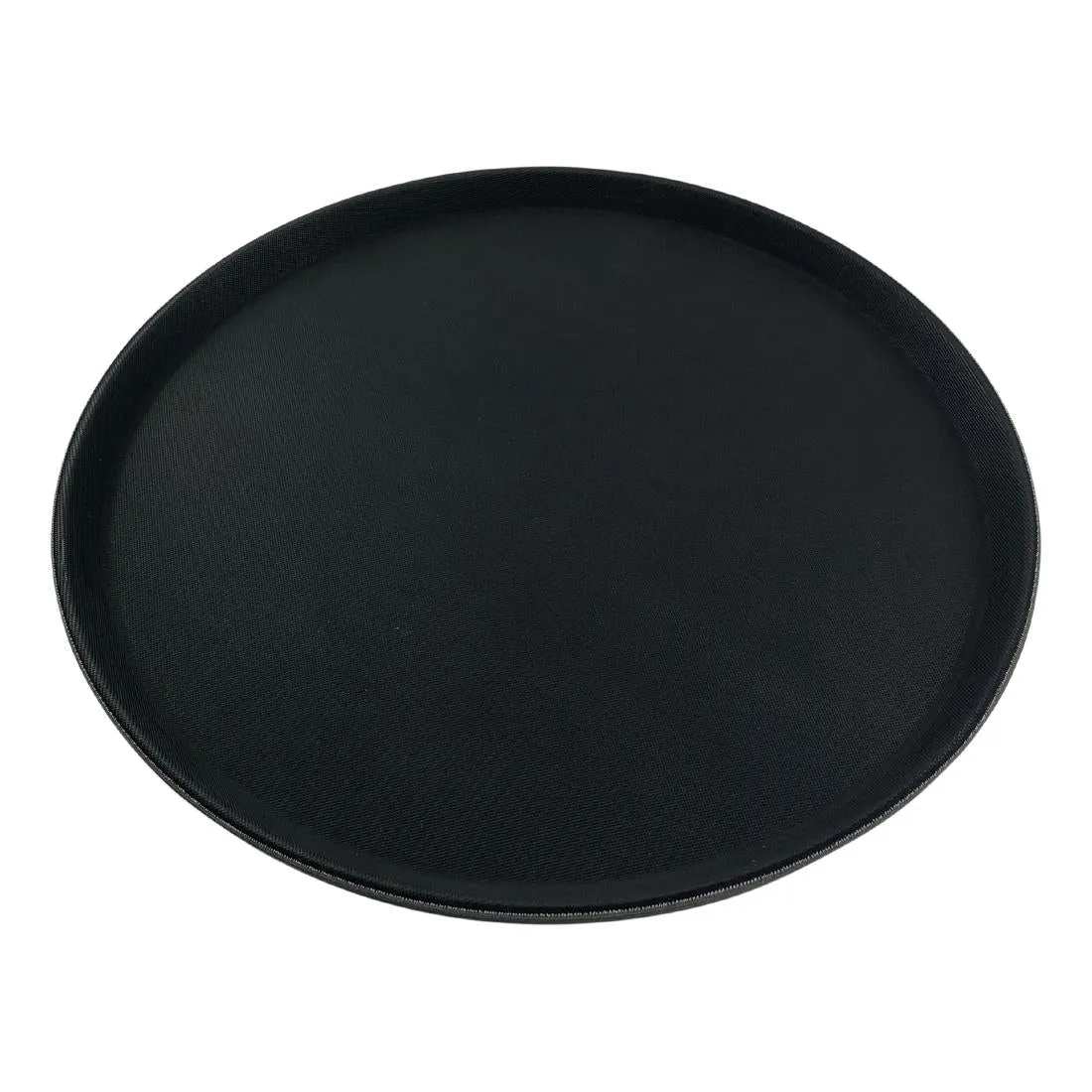CZ496 Beaumont Non-Slip Round Tray Black 406mm