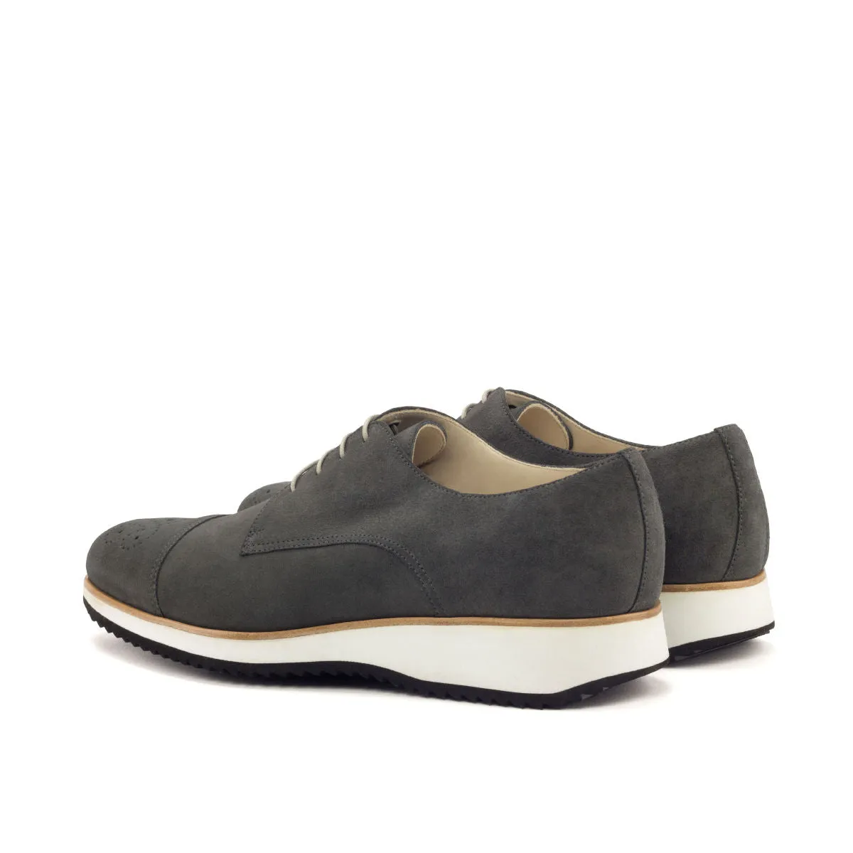 DapperFam Vero in Grey Men's Lux Suede Derby