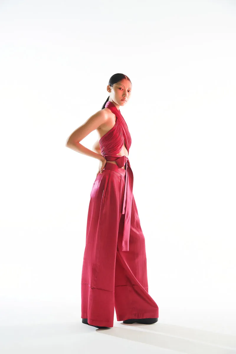 Hope Halter Neck Top in Hot Pink