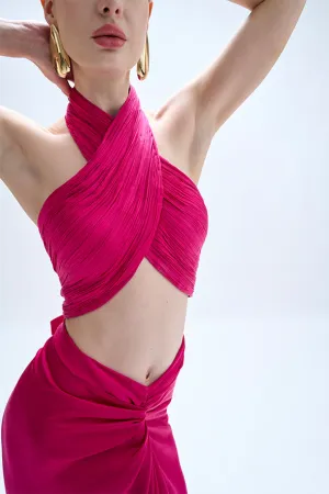 Hope Halter with Elastic Back in Pink