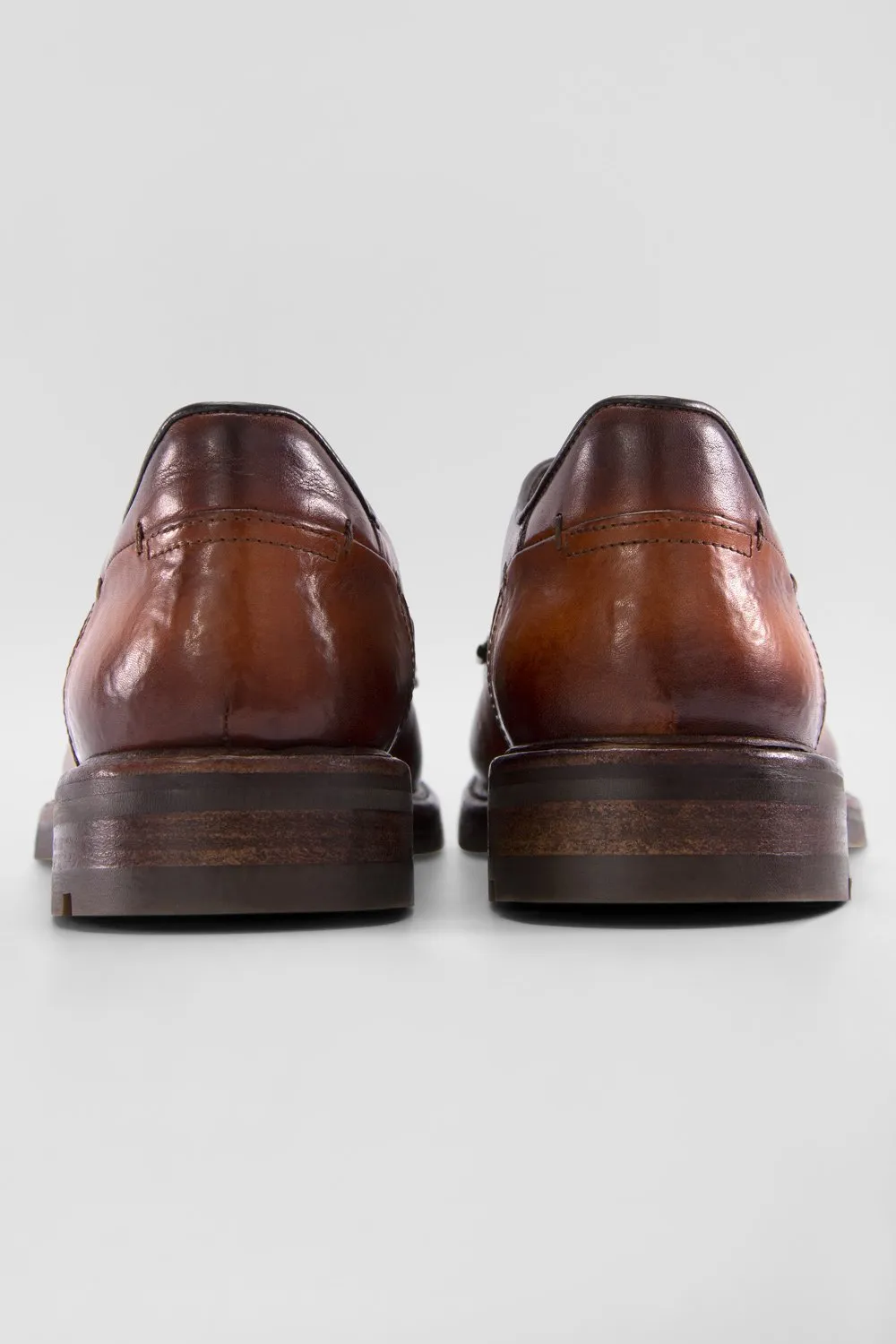 LENNOX light-brandy derby shoes.