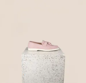 Lisa Tassels Sneaker Loafer - Peony Suede