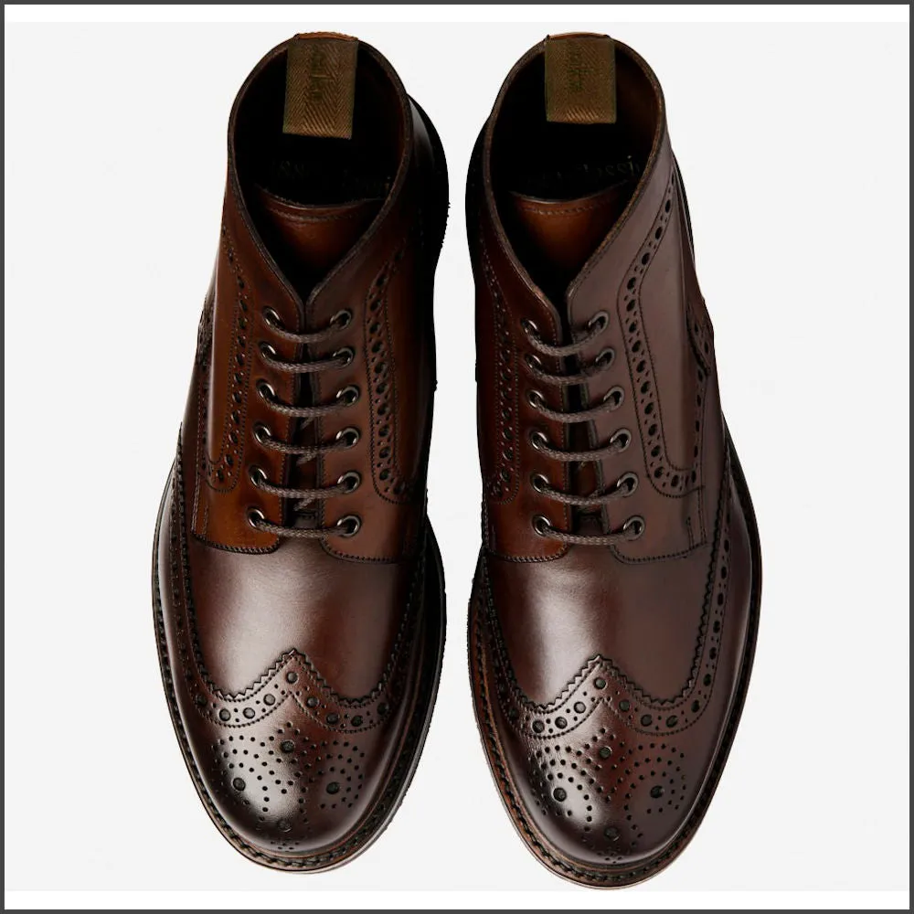 Loake Bedale Dark Brown Brogue Boots@