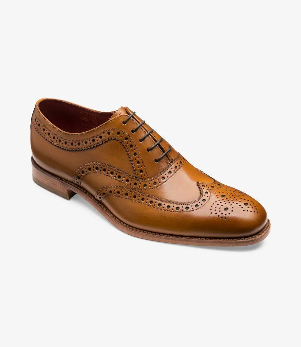 LOAKE FEARNLEY-DIS TAN OXFORD BROGUE LEATHER SOLE F-MEDIUM