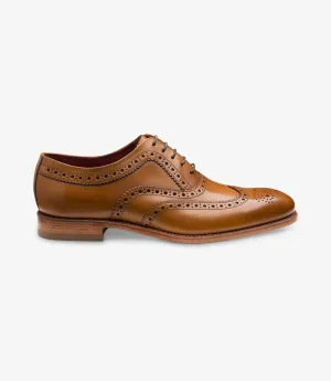 LOAKE FEARNLEY-DIS TAN OXFORD BROGUE LEATHER SOLE F-MEDIUM