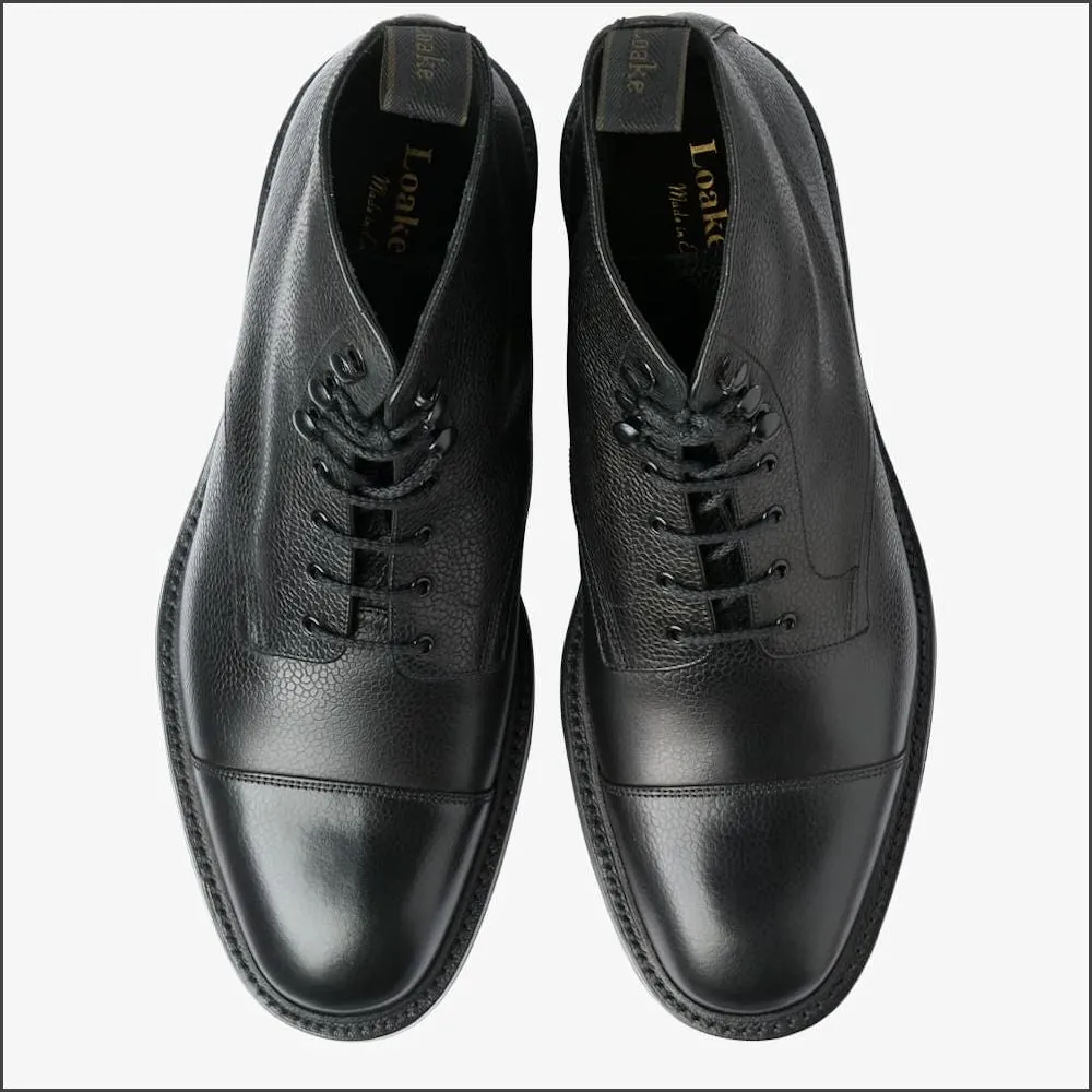 Loake Sedbergh Black Grain boot@