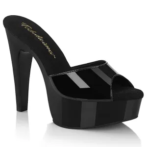 MARTINI-501 Fabulicious Sexy Black Patent Slip On Footwear