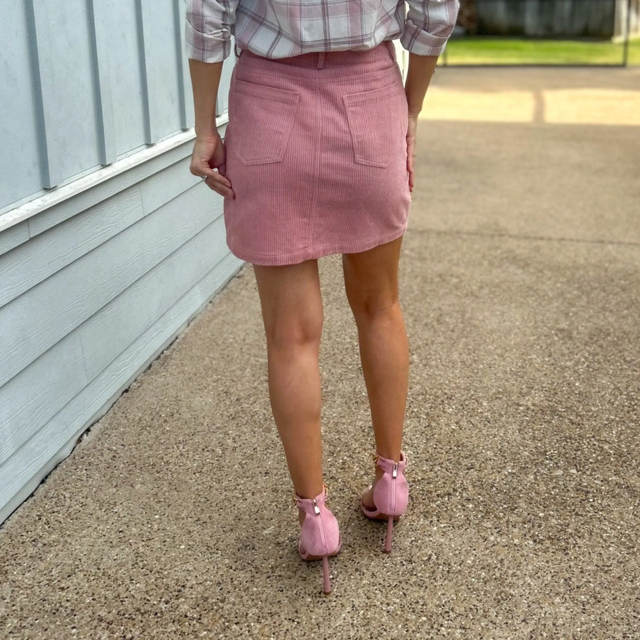 Mauve Corduroy Skirt