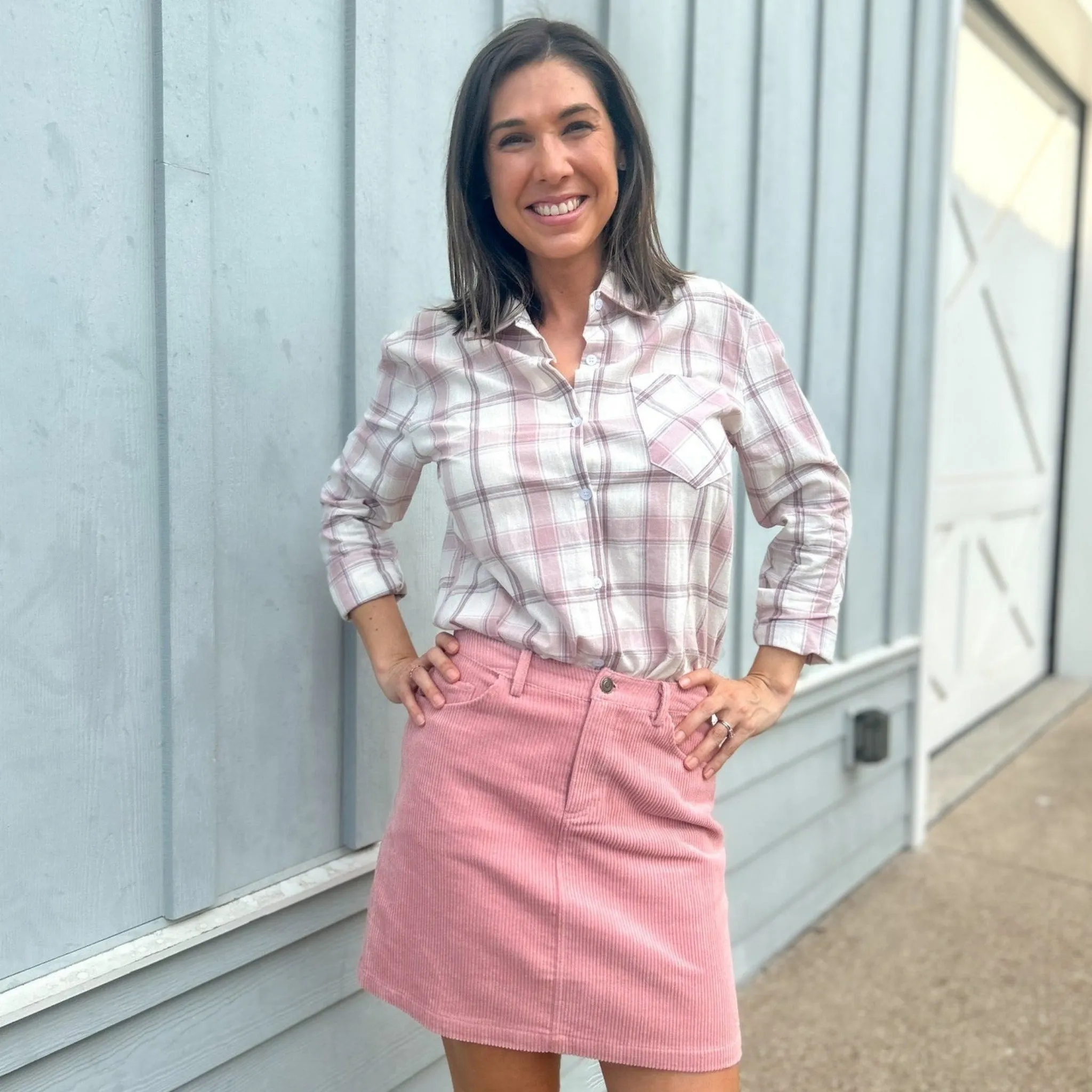 Mauve Corduroy Skirt