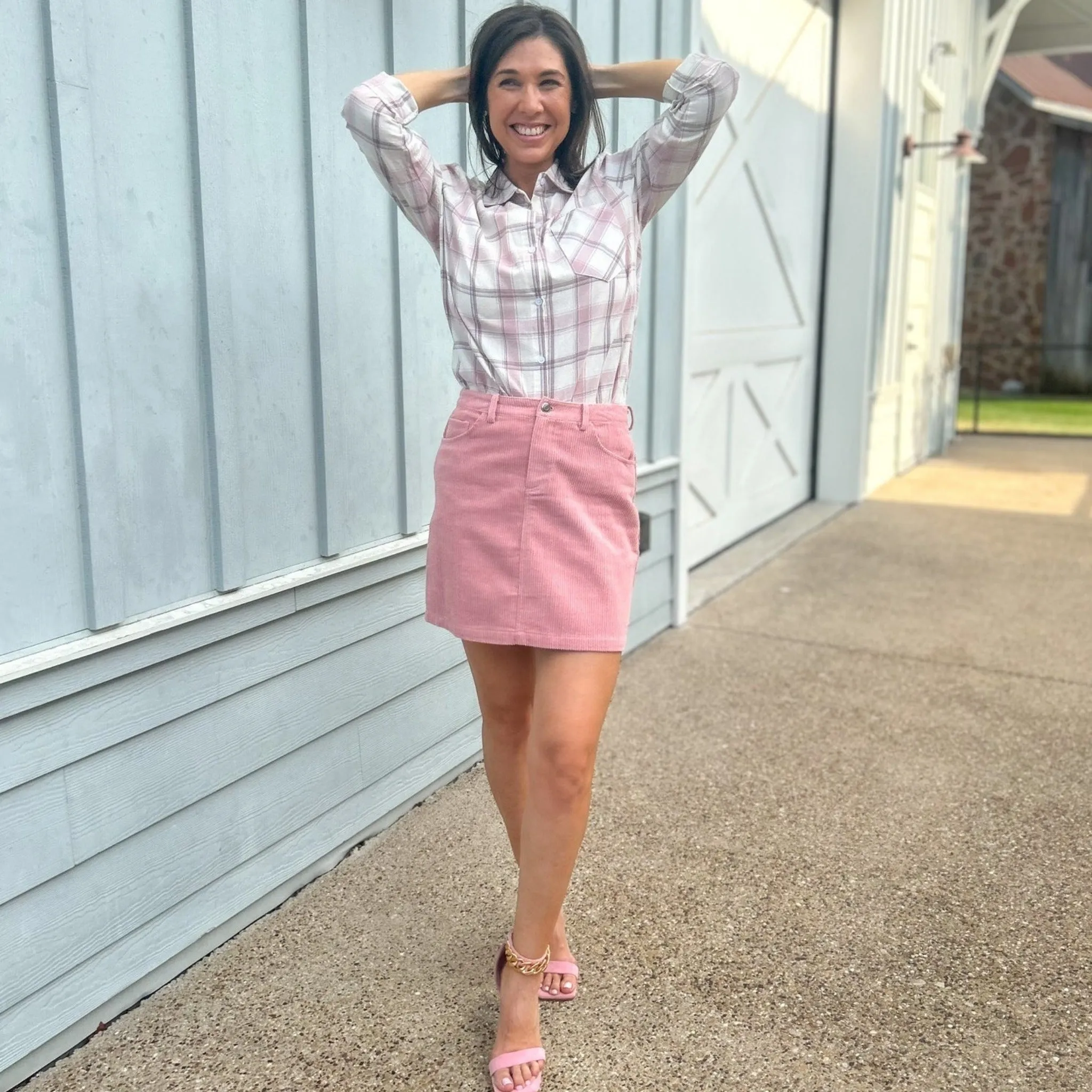Mauve Corduroy Skirt