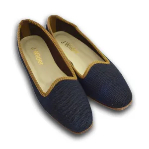 Navy Kilim Smoking Shoes