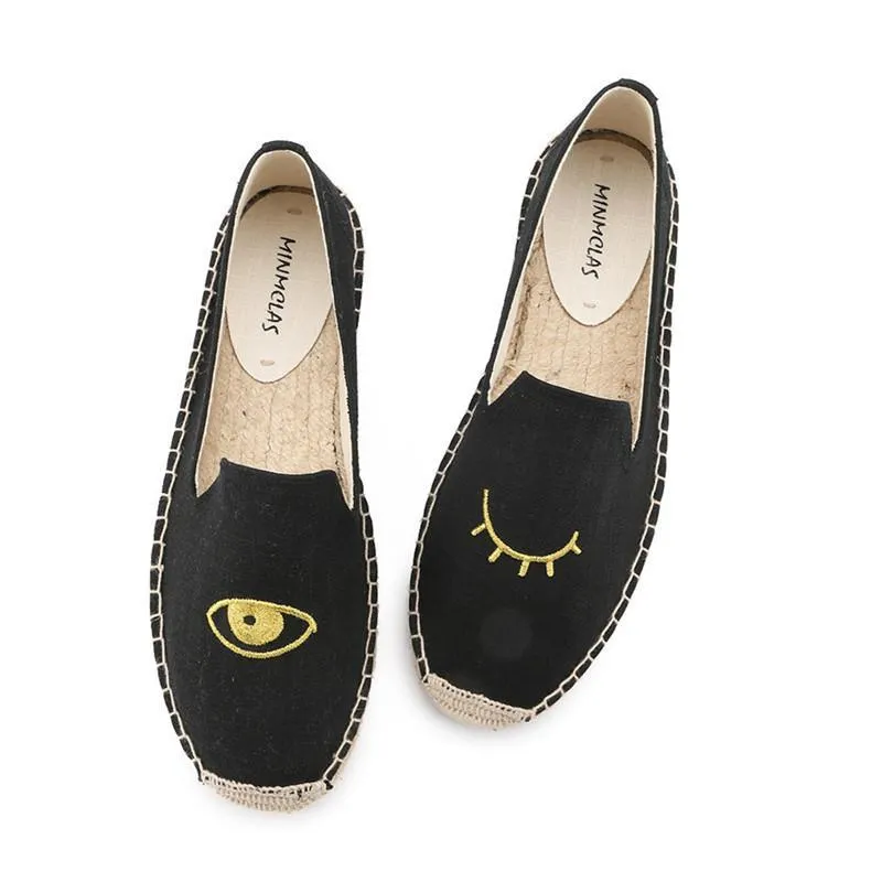 New Fashion Lovely Cat Comfortable Blue Stripe Womens Casual Espadrilles Shoes