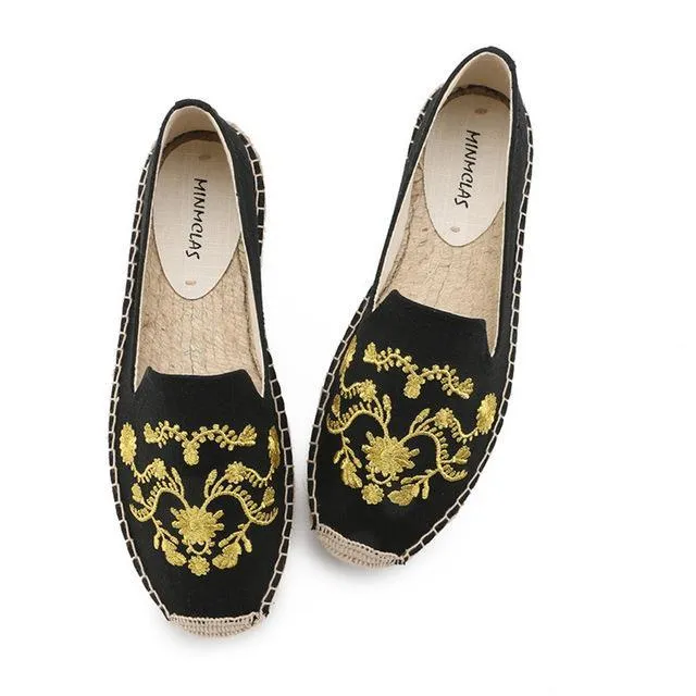 New Fashion Lovely Cat Comfortable Blue Stripe Womens Casual Espadrilles Shoes