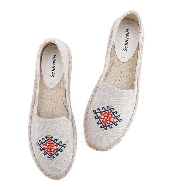 New Fashion Lovely Cat Comfortable Blue Stripe Womens Casual Espadrilles Shoes