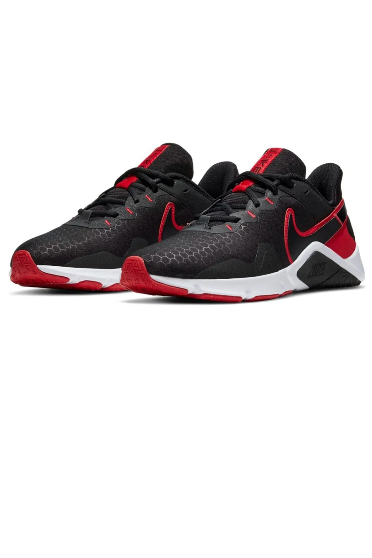 Nike Men's Gymnastics Shoes Low-Top Sneakers, Black Black Red White, 10