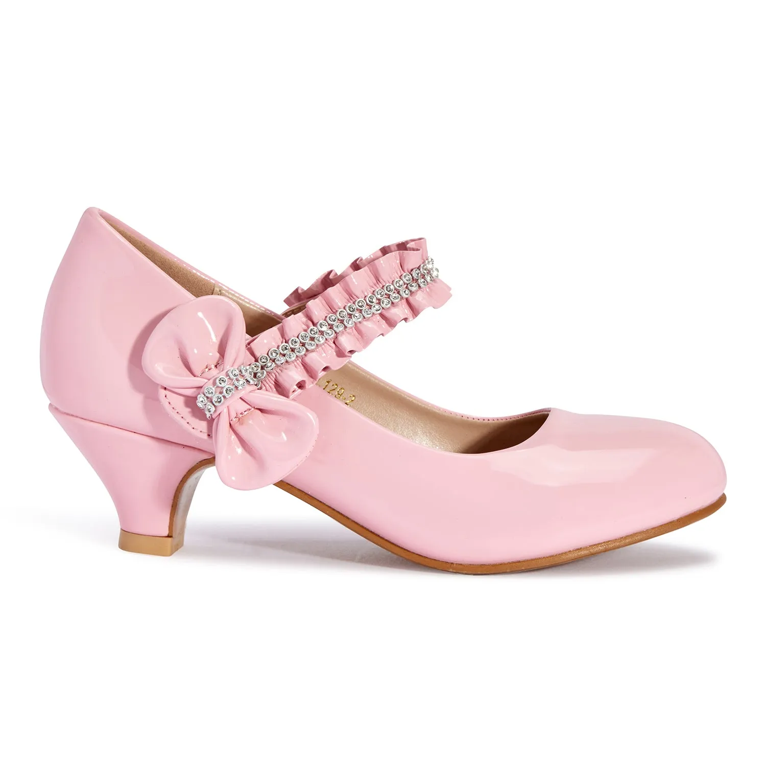 Nude PU Perspex Strap Stilettos