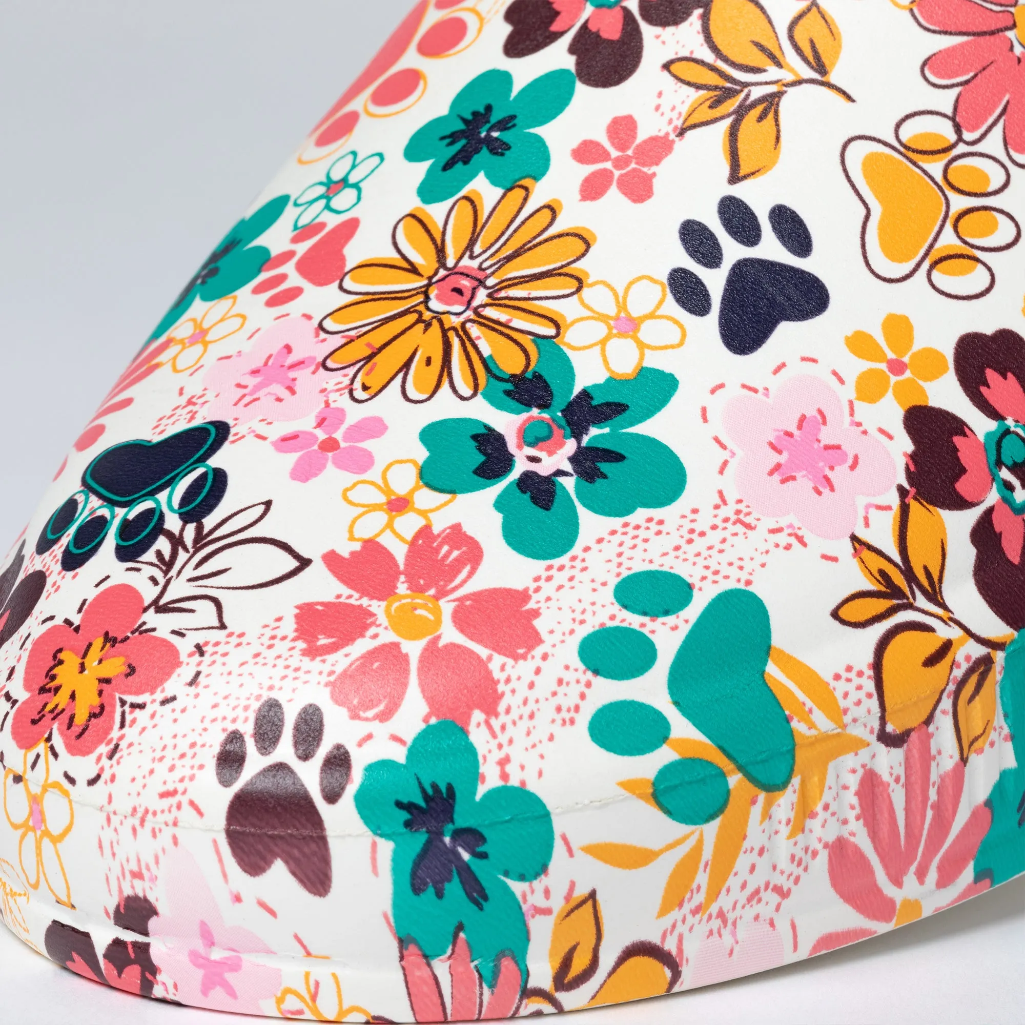 Paw Print Vented Lightweight Slip-On Clogs