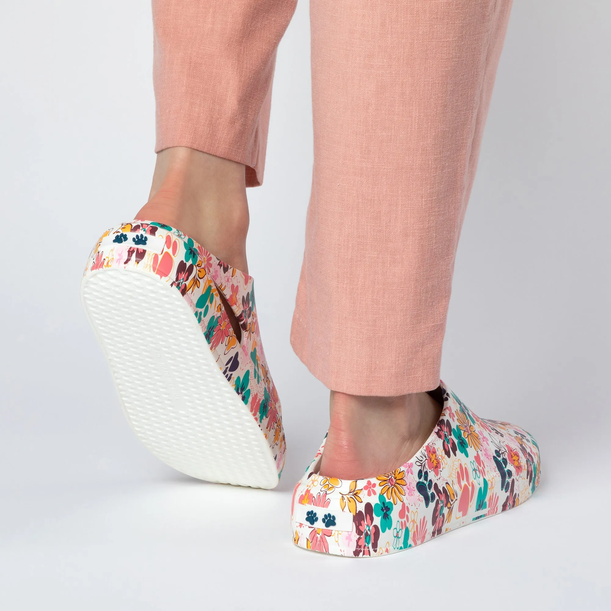 Paw Print Vented Lightweight Slip-On Clogs
