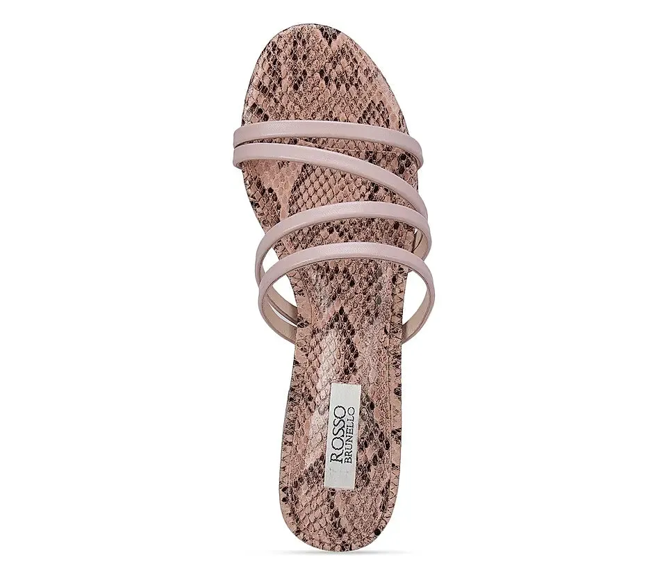 Pink Strappy Block Heels