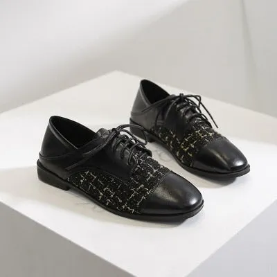 Plus Size 44 Spring Designer Shoes Woman Quality Leather Slip on Flats Shoes for Women Loafers Ladies Shoe Zapatos De Mujer JJ22