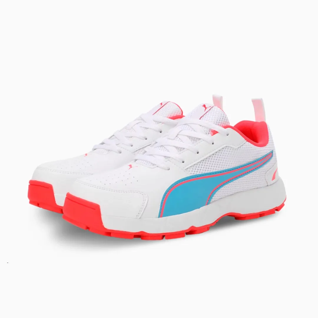 Puma Cricket High Run Men's Shoes (White-Ethereal Blue) 10780606