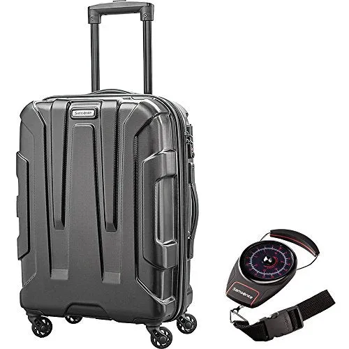 Samsonite 92794-1041 Centric Hardside 20 Carry-On Luggage Spinner, Black with Portable Luggage