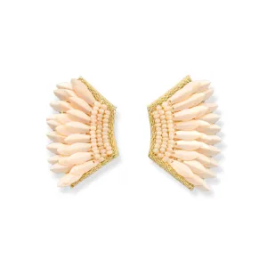 Seed Bead and Wing Earrings | Peach