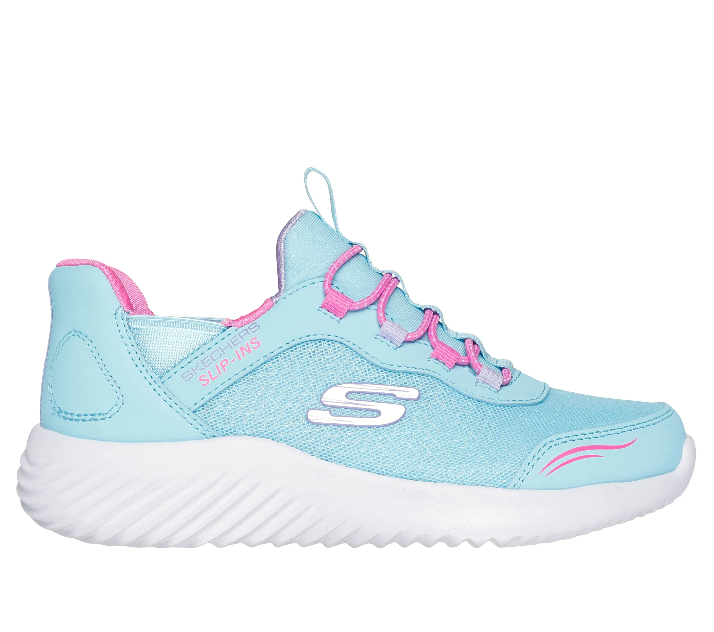 Skechers Toddler “Simple Cute” Slip In Sneakers in Turquoise: Size 5 to 10