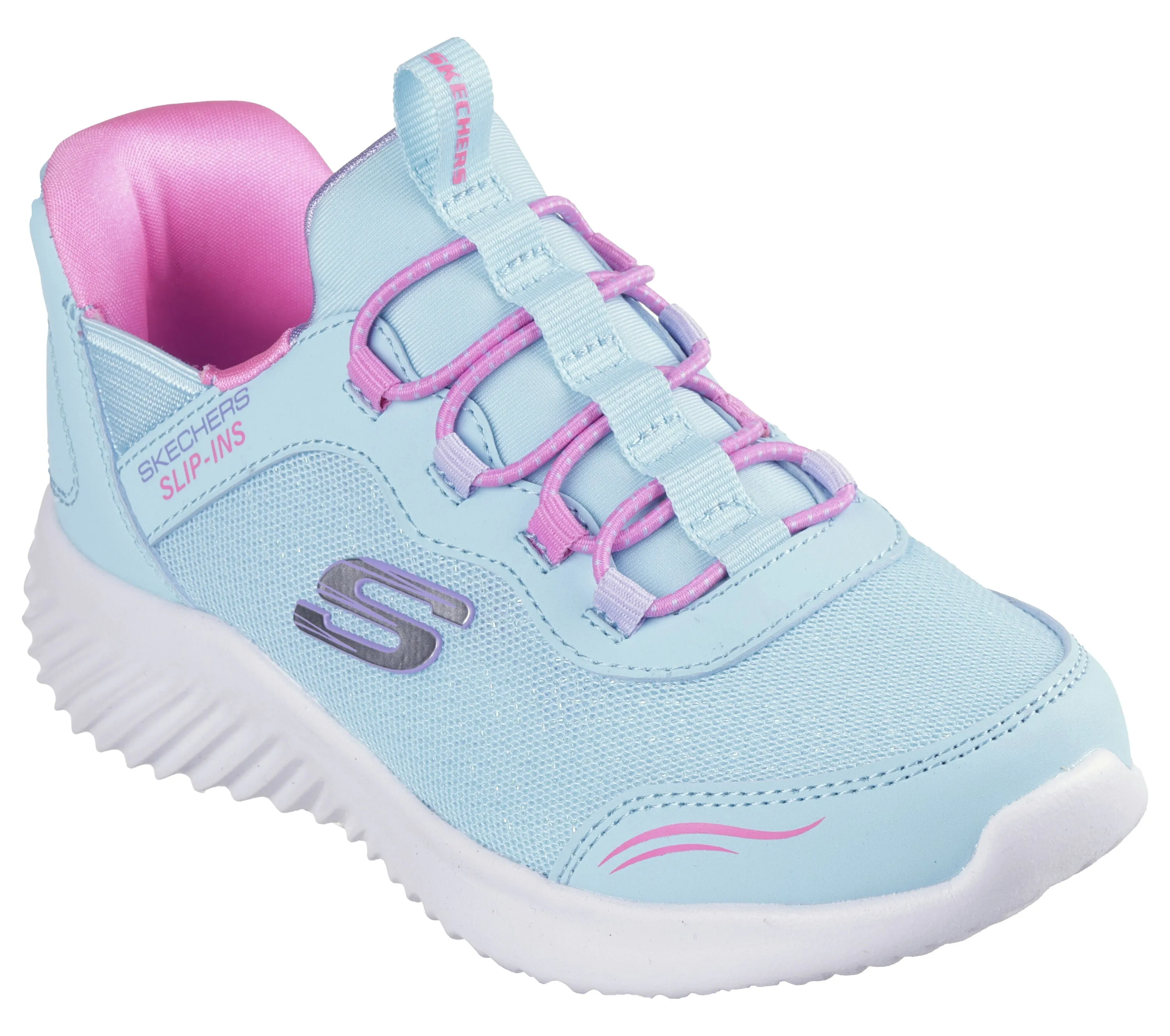 Skechers Toddler “Simple Cute” Slip In Sneakers in Turquoise: Size 5 to 10