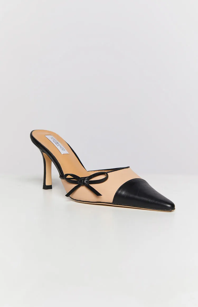 Tony Bianco Shirley Beech and Black Heels