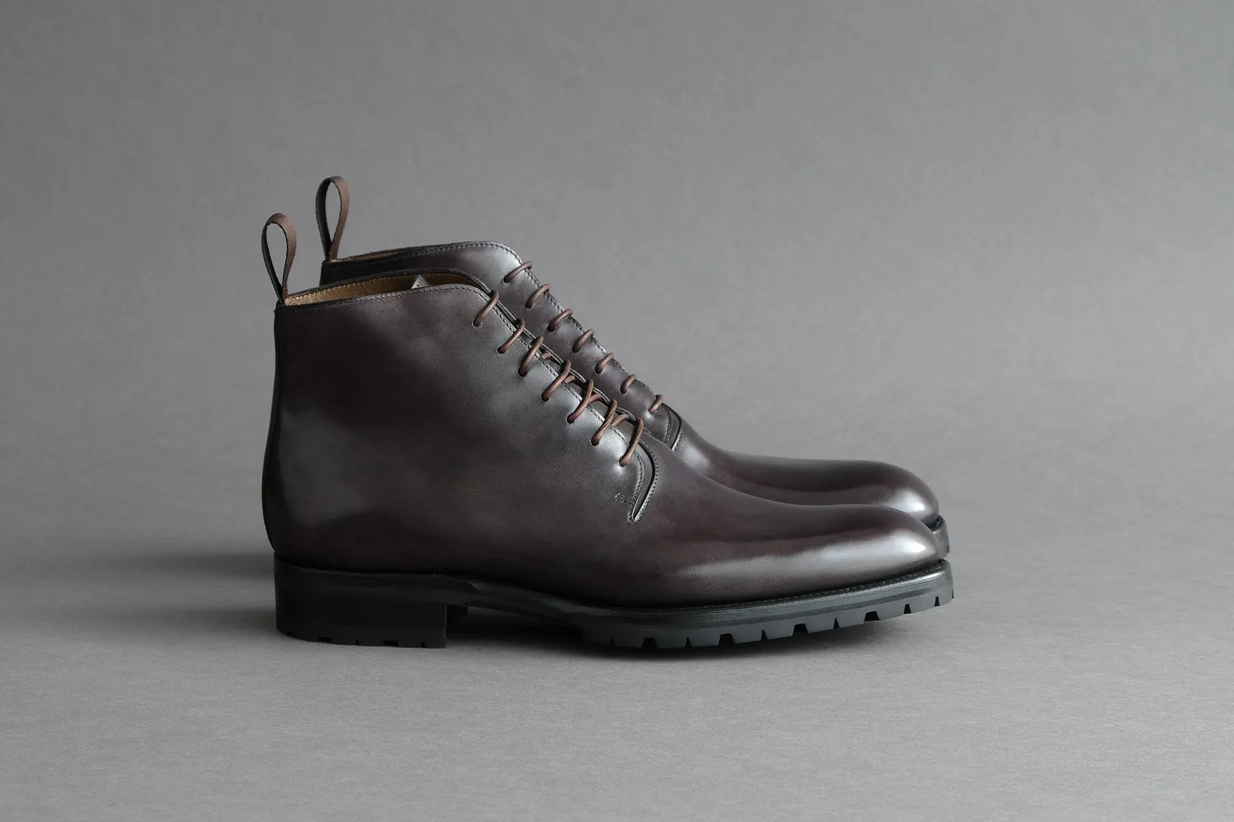 TwoThreeOne.Zinc Wholecut Derby From Bavarian Calf Leather