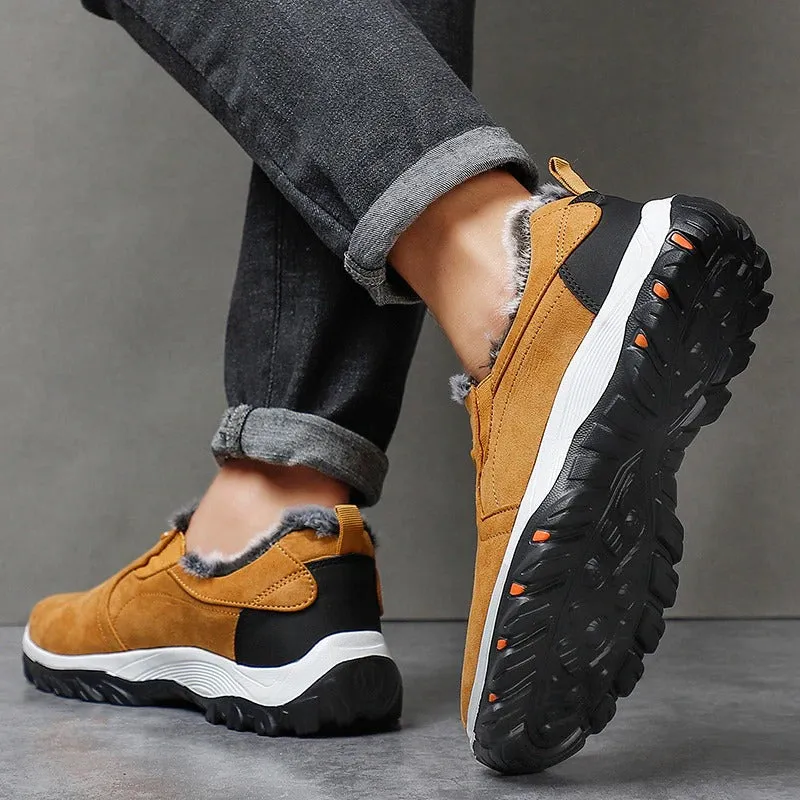 Warm Fleece Winter Sneakers Shoes For Men