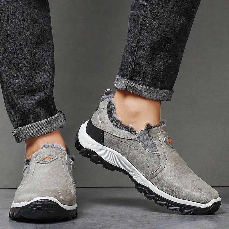 Warm Fleece Winter Sneakers Shoes For Men