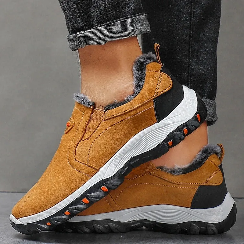 Warm Fleece Winter Sneakers Shoes For Men