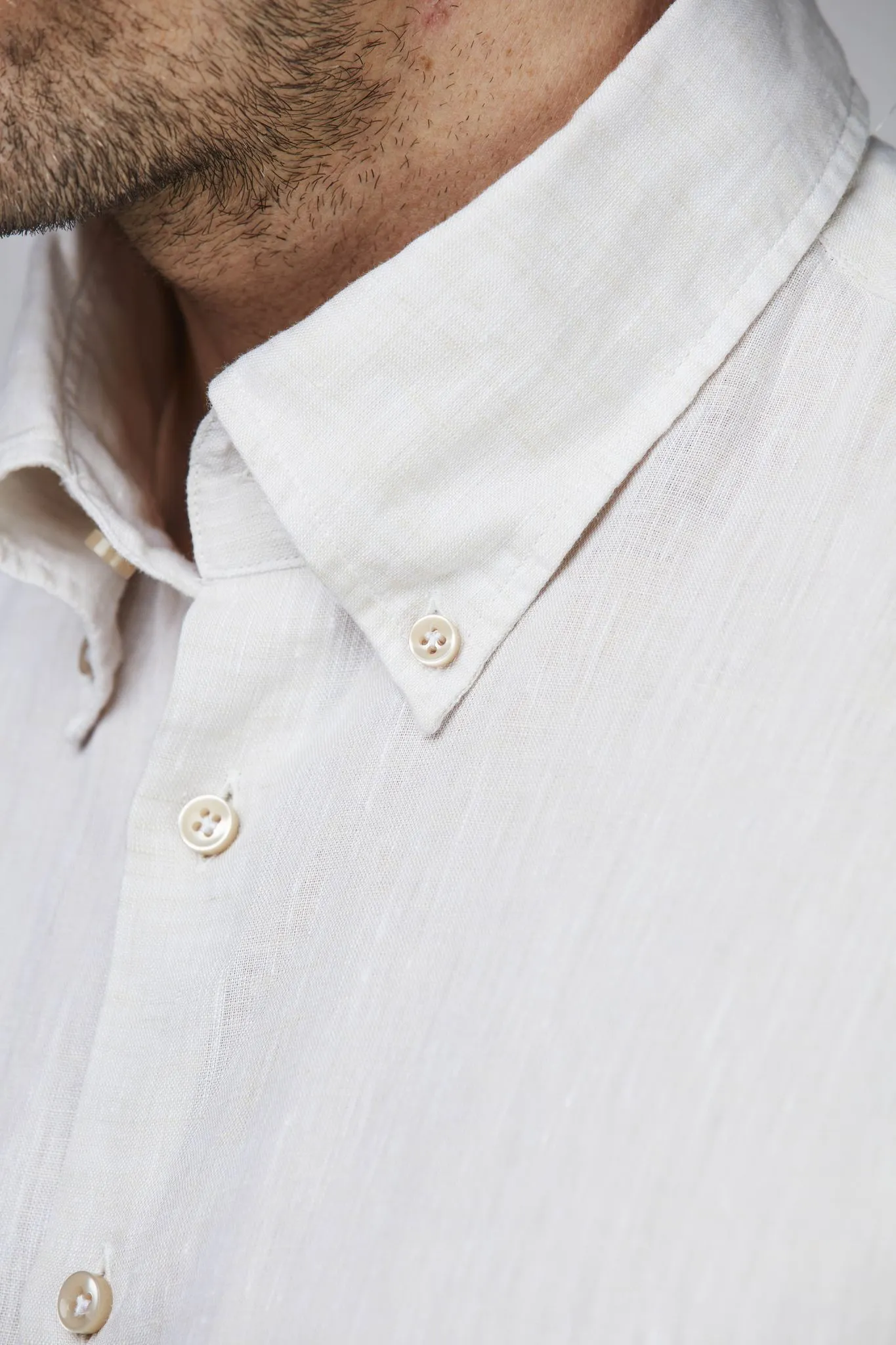 Washed Linen Shirt Beige