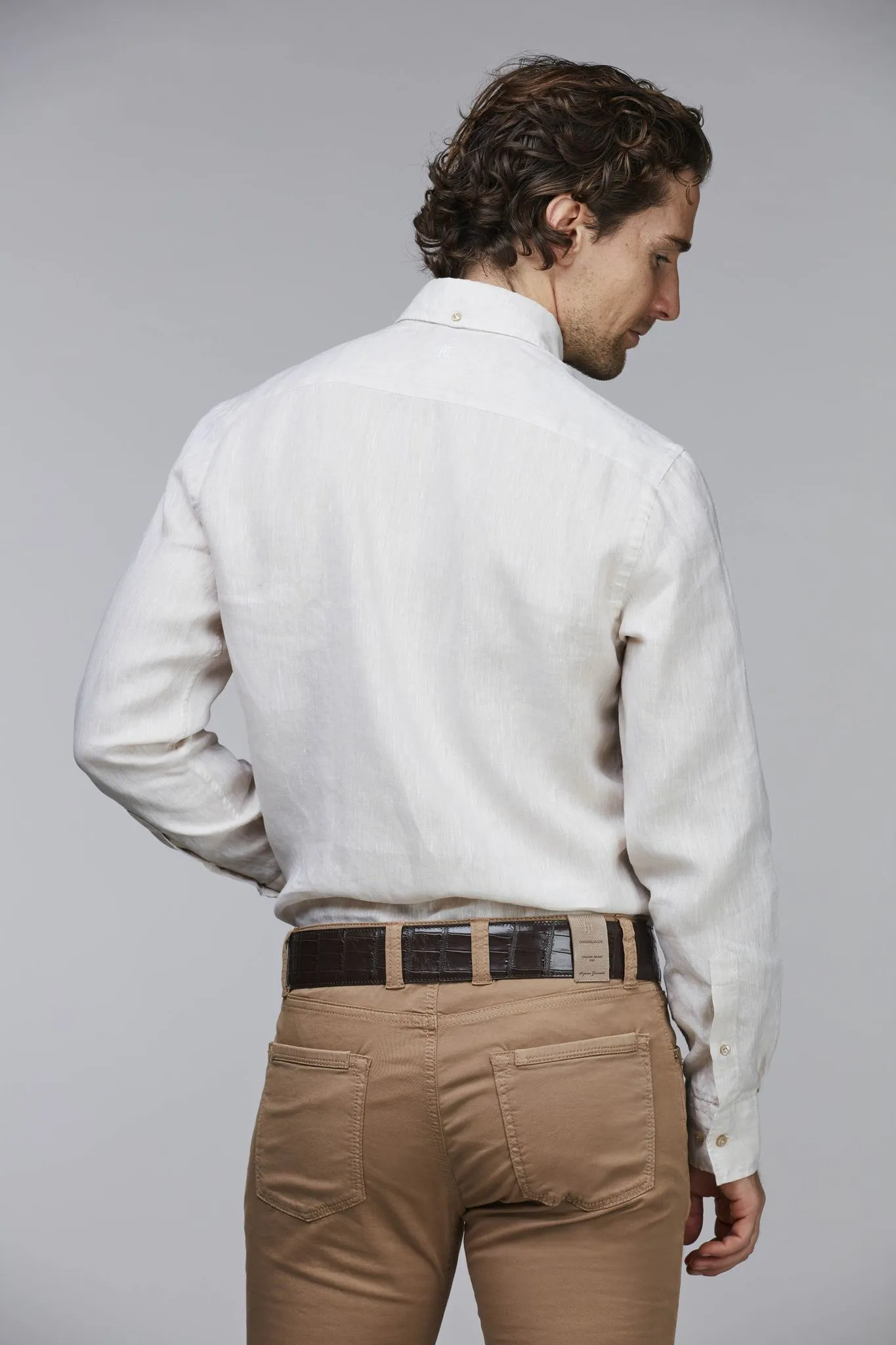 Washed Linen Shirt Beige