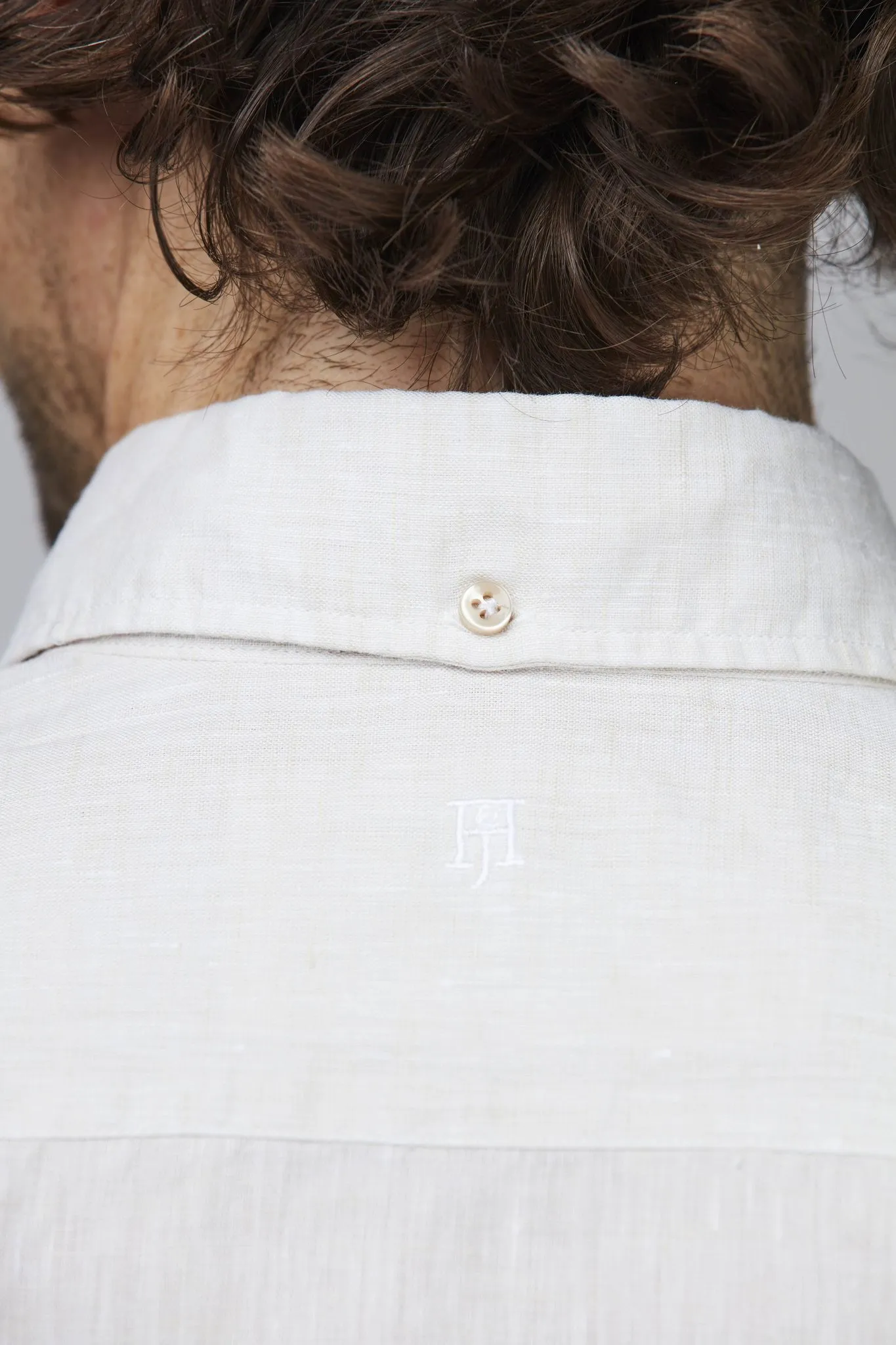 Washed Linen Shirt Beige