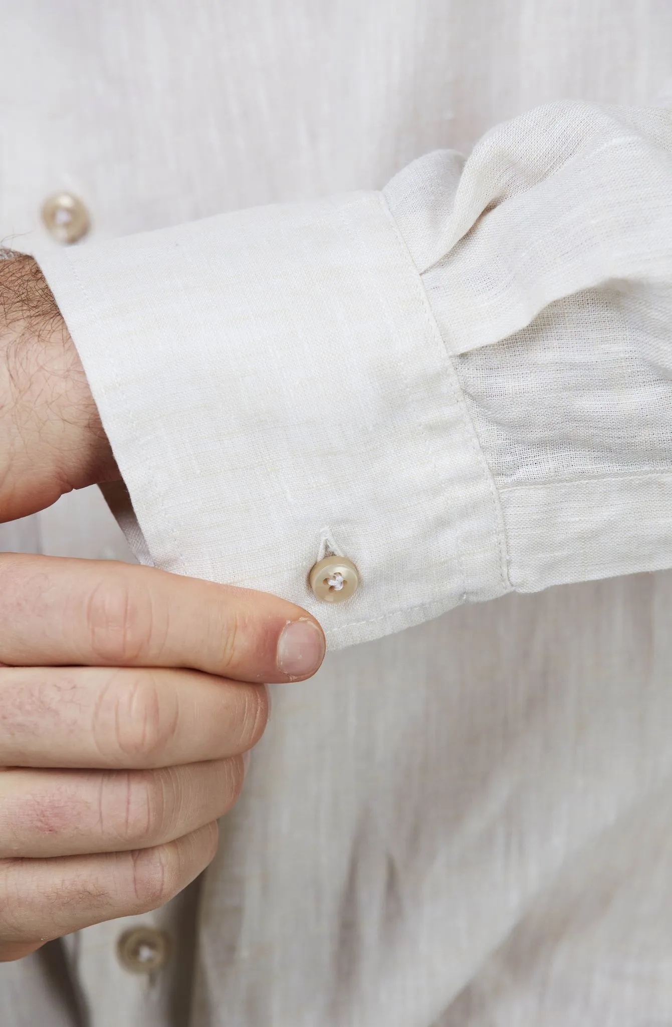 Washed Linen Shirt Beige